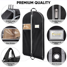 BALEINE breathable nonwoven fabric garment bag 54-inch protects clothing during travel.