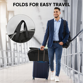 BALEINE foldable portable garment bag 54-inch stores neatly in luggage.