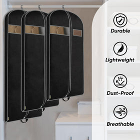 BALEINE garment bag with clear window 54-inch helps identify garments quickly.