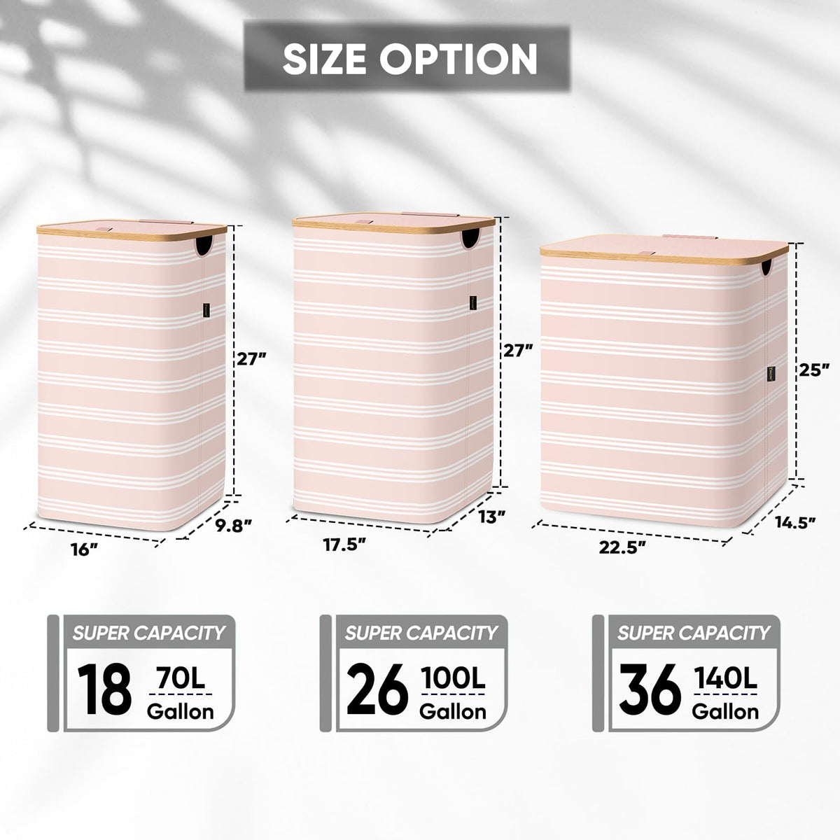 BALEINE hamper with bamboo rim highlights durable, timeless design