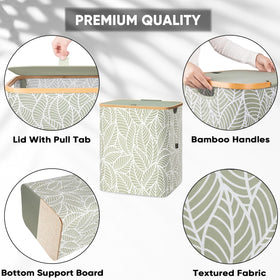 BALEINE laundry hamper shows bamboo rim design ideal for tidy laundry spaces