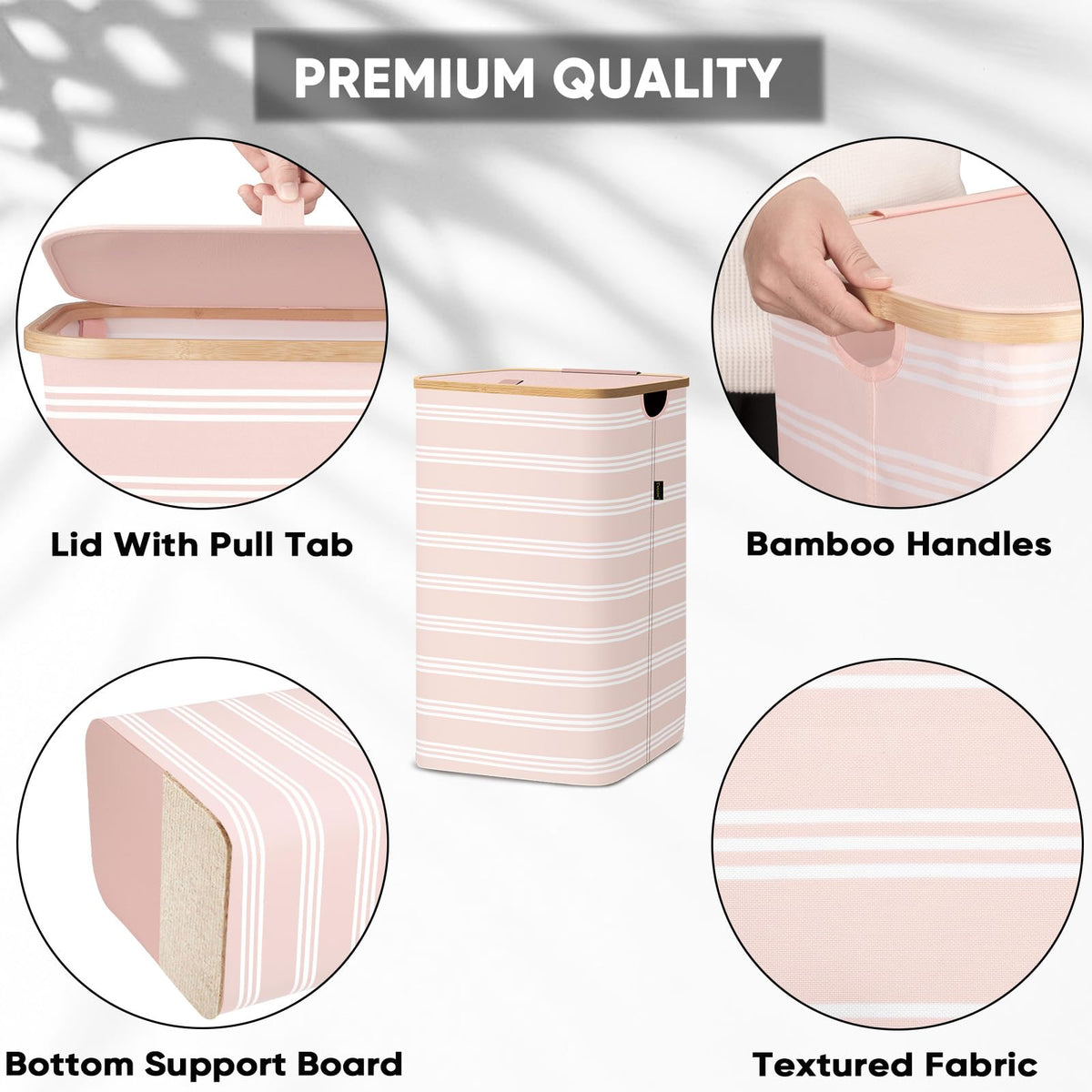BALEINE tall hamper shows internal support to keep its shape