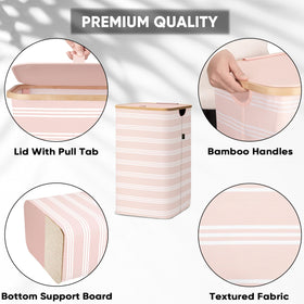 BALEINE tall hamper shows internal support to keep its shape