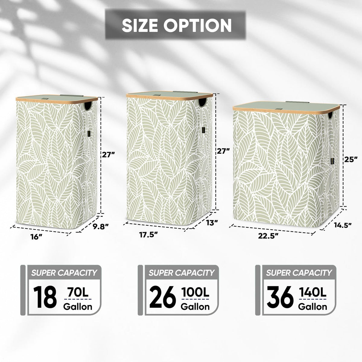 Internal support keeps BALEINE hamper sturdy and well-shaped during use