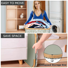 Tall design fits narrow spaces with easy lid access