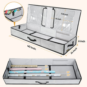 BALEINE wrapping paper storage partitions and pockets organize ribbons and accessories for easy crafting