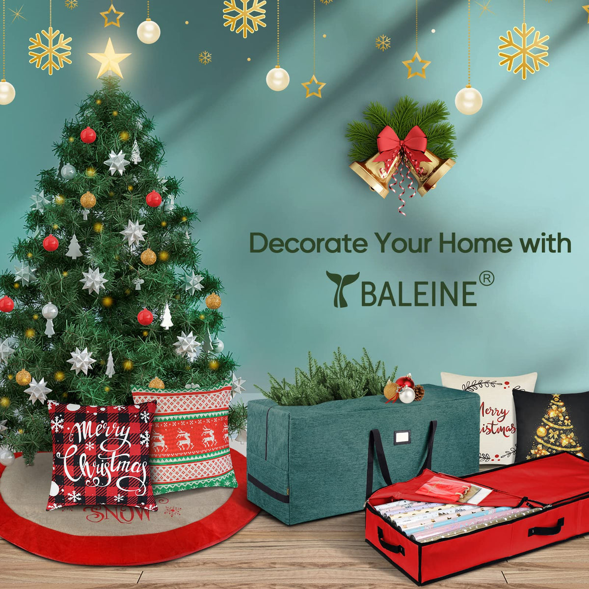 BALEINE wrapping paper storage tag pocket provides quick collection labeling
