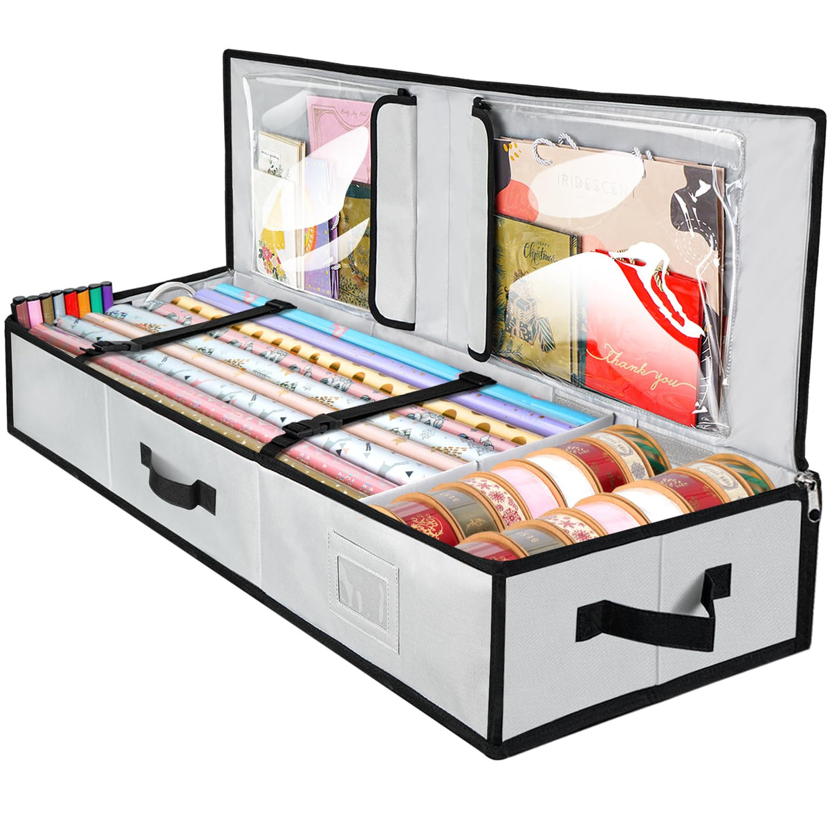 BALEINE wrapping paper storage top-open view highlights easy access to wide rolls