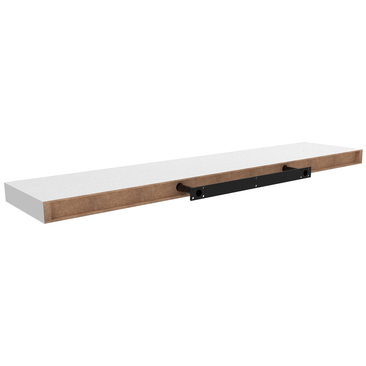 Ballucci floating shelf arrives ready to hang with included hardware.