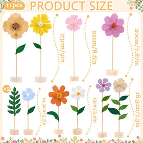 Balun Admhail felt wildflower detail showcases soft petals and vibrant colors for spring parties