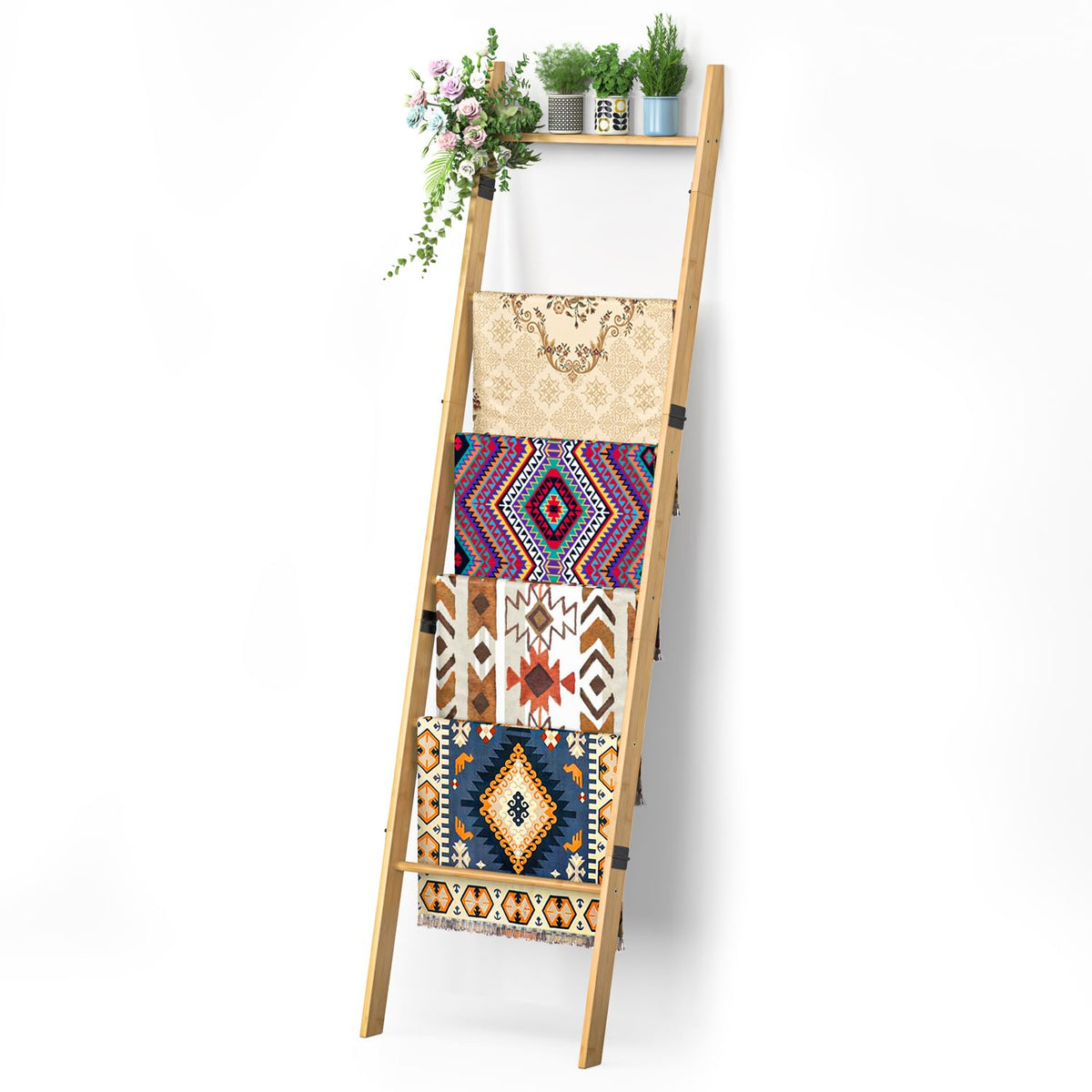 BAMBANG Blanket Ladder farmhouse decor enhances rustic living spaces