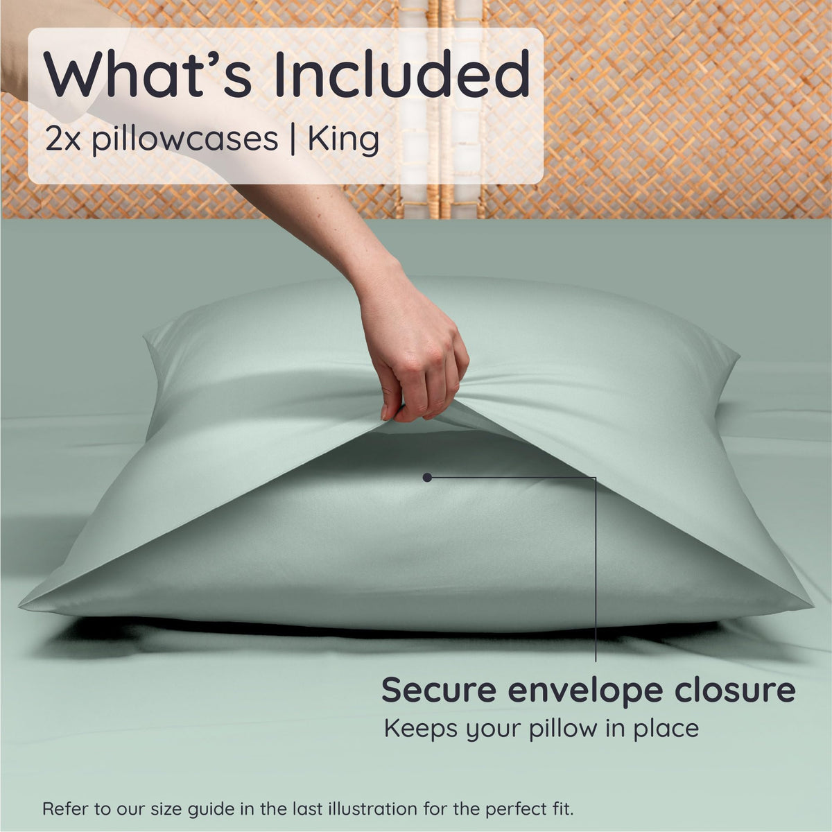Bambaw 2-pack king-size pillowcases packaging emphasizes convenience