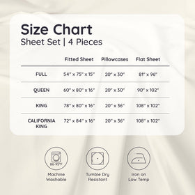 Care instructions for Bambaw bamboo sheets showing gentle washing