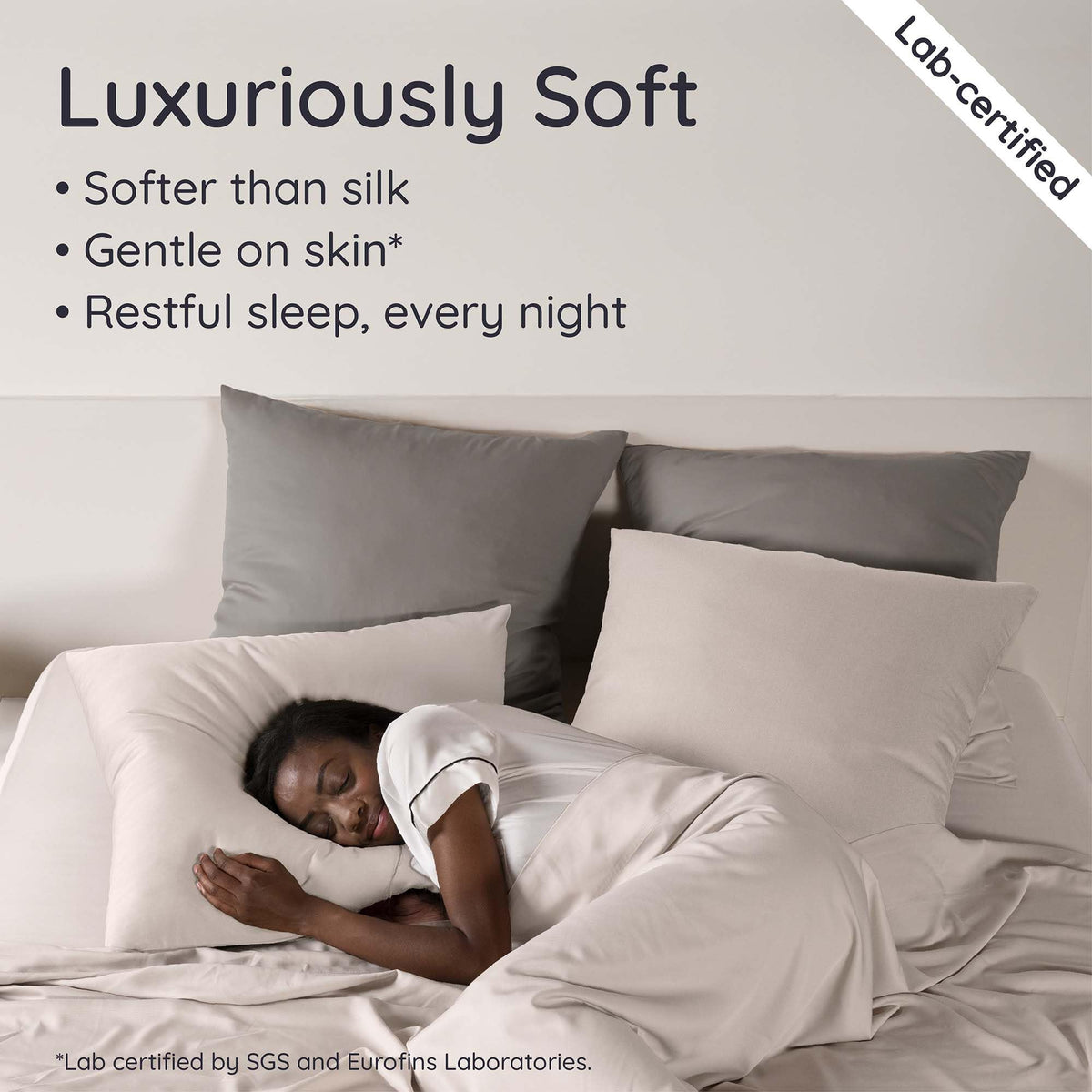 Pillowcases with 8-inch envelope closure for secure, neat sleep set