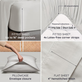 16-inch deep pocket shown on mattress for snug fit