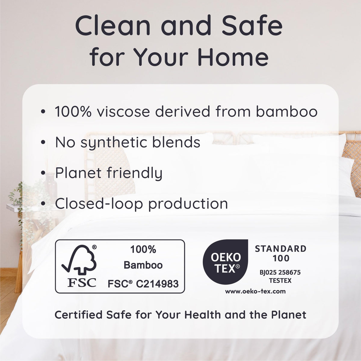 Bambaw fitted sheet with elastic edge fits mattresses up to 16 inches.