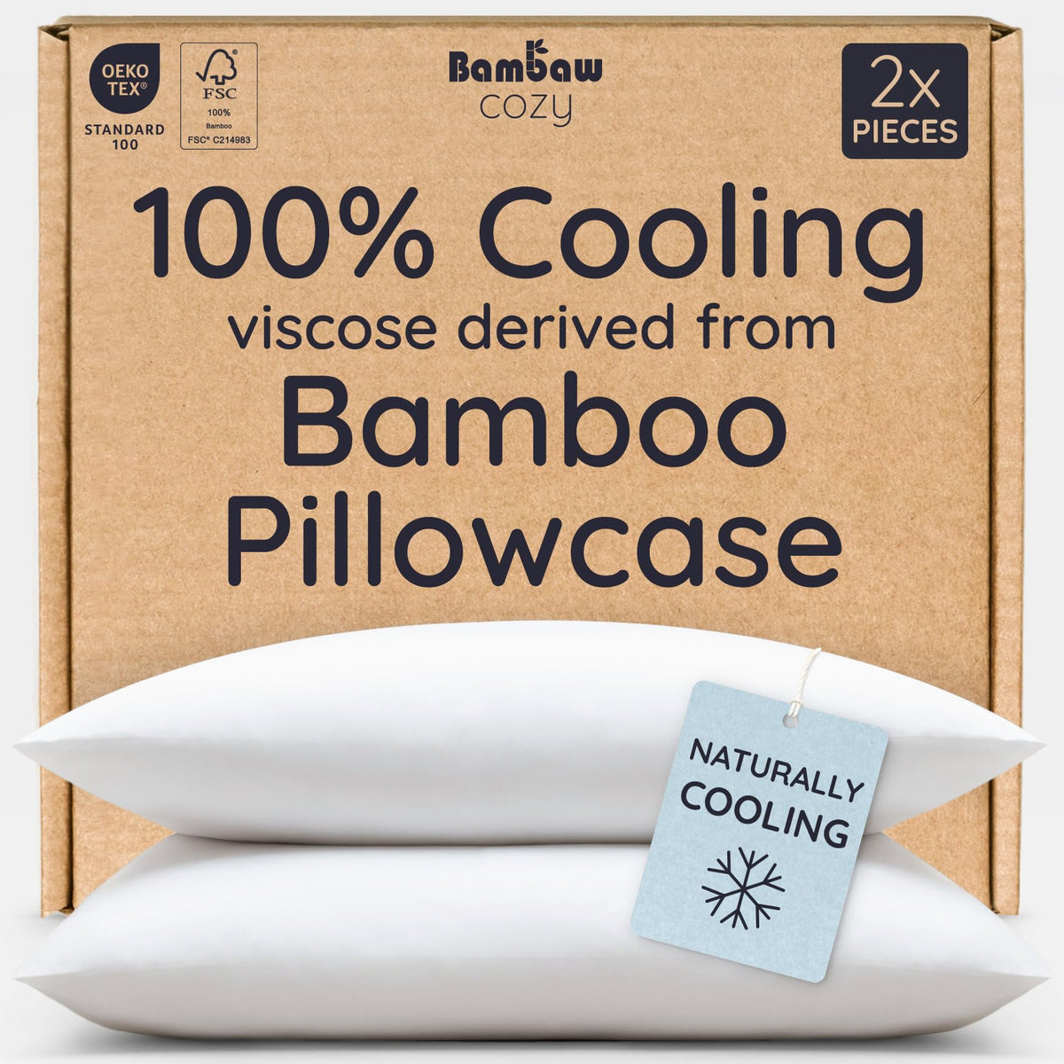 Bambaw king pillowcase cooling fabric close-up for a cooler night