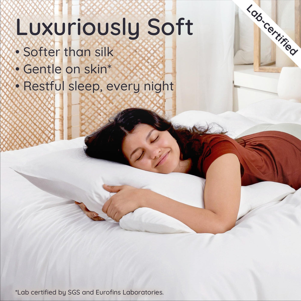 Bambaw king pillowcase envelope closure keeps pillow secure