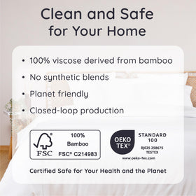 Bambaw king pillowcase white 2-pack with elegant look