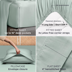 Bambaw elastic-corner-strap detail shows secure-fit during restless nights