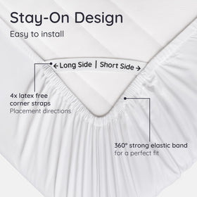 Bambaw sheet edge elastic provides snug, slip-free performance.