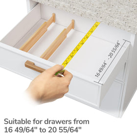 BAMEOS drawer dividers with anti-scratch pads protecting surfaces