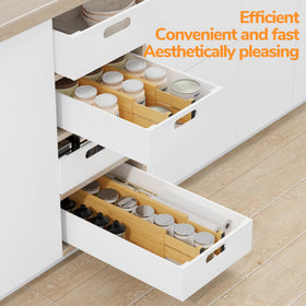 BAMEOS bedroom drawer organizer creating tidy dresser spaces.