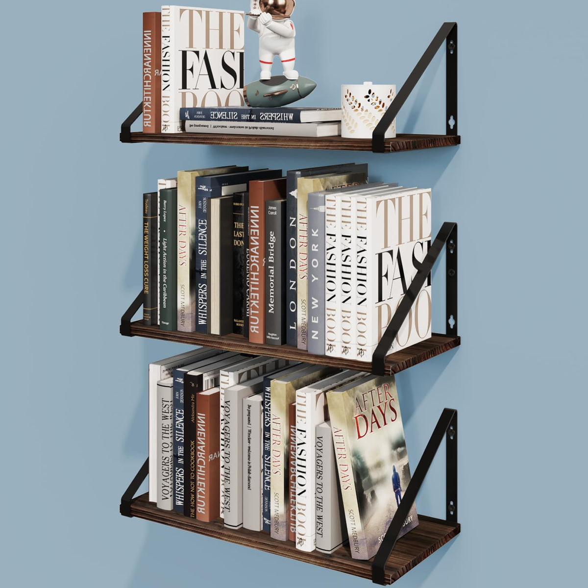 BAMEOS gift-ready floating shelf ideal for book lovers