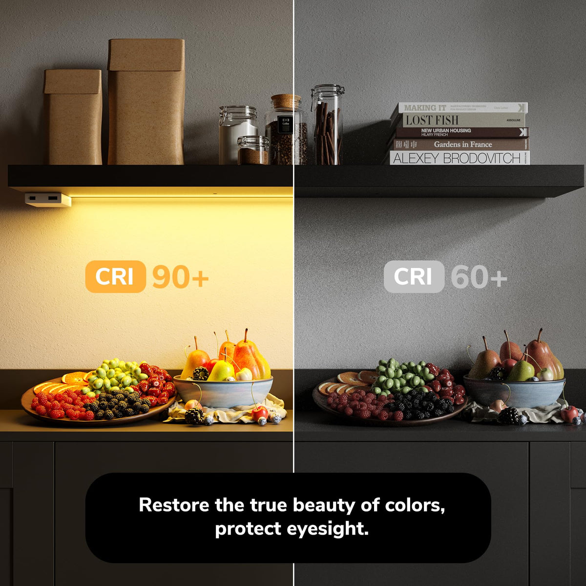 BAMEOS shelves support up to 22 lbs for light decor
