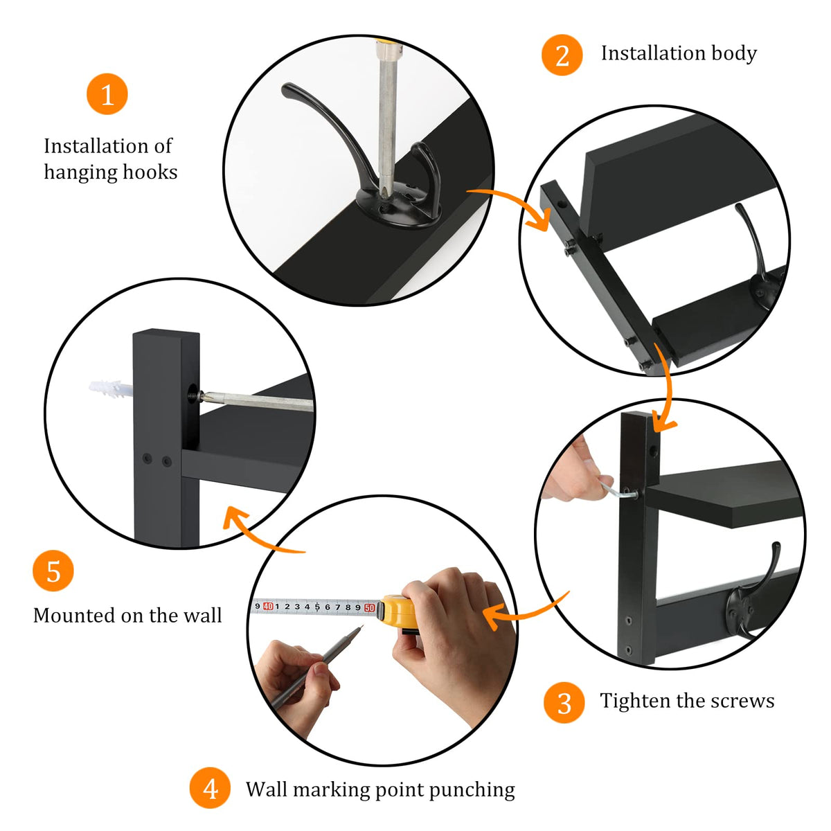 BAMEOS long 28.9-inch shelf fits in bedrooms, living rooms, or offices.