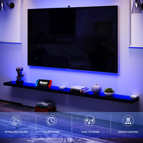 BAMEOS MDF construction offers durable hidden storage for living spaces