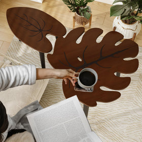 BAMEOS monstera vein pattern on dark top adds natural flair.