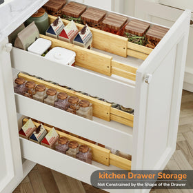 BAMEOS drawer divider with built-in spring, effortless setup.