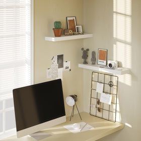 BAMEOS living room shelf near the TV adds decorative storage