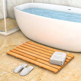 Bamfan bamboo floor mat with smooth surface for easy cleaning