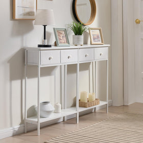 BAMGROW adjustable feet level the console on uneven floors.