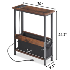 BAMGROW Slim Charging End Table assembly instruction and tools included.