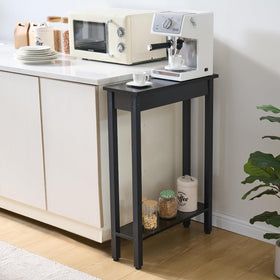 BAMGROW slim entryway table behind sofa extension idea for decor.
