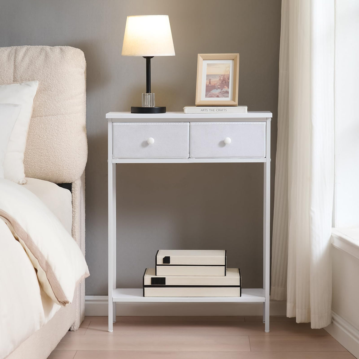 BAMGROW tall slim console ideal for living rooms or hallways.