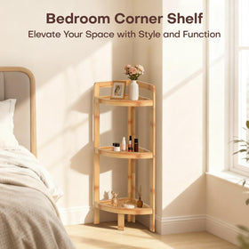 BAMHIGHS bamboo shelf bathroom organization keeps toiletries secure