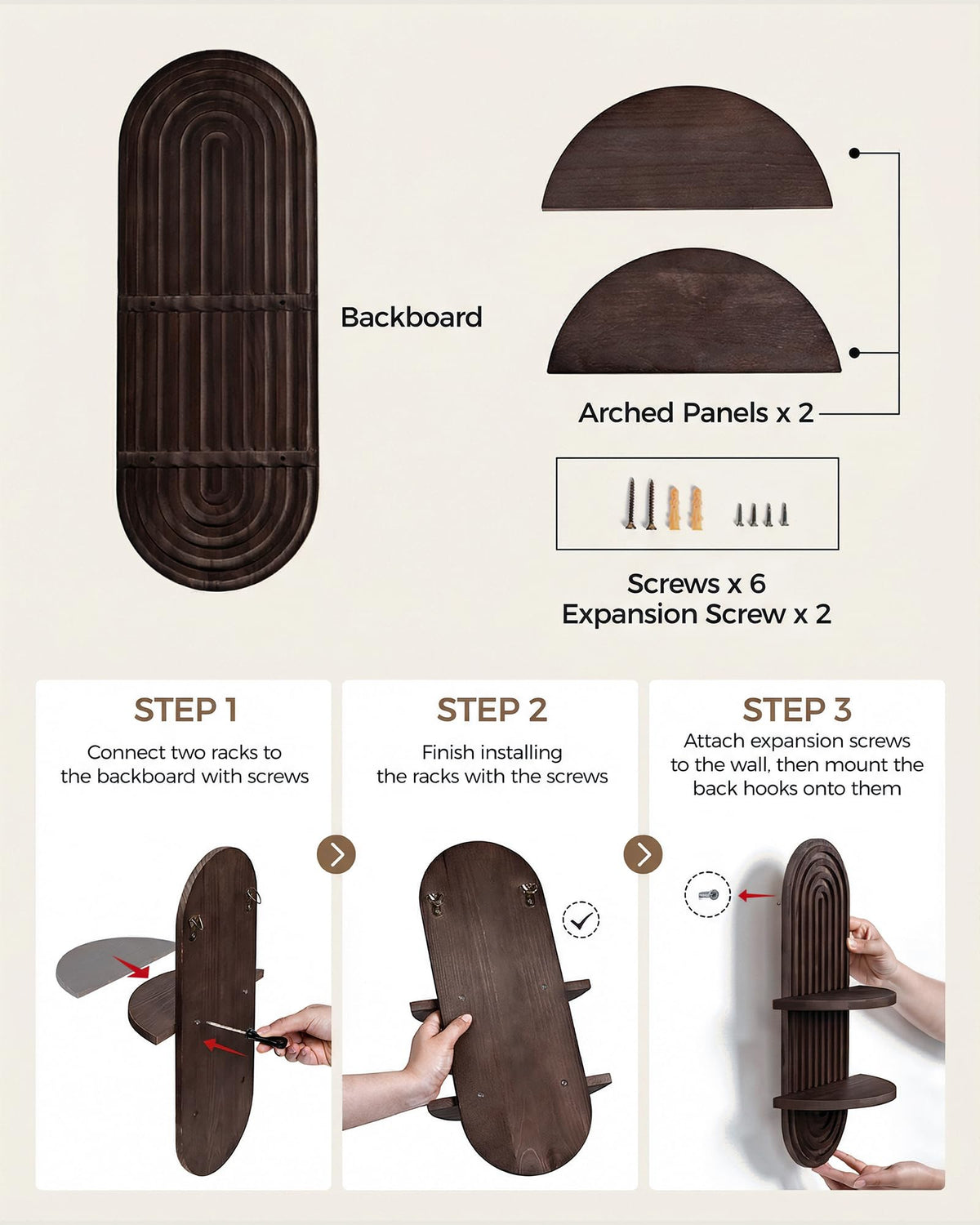 Bamworld easy-install shelf simplifies mounting and styling.