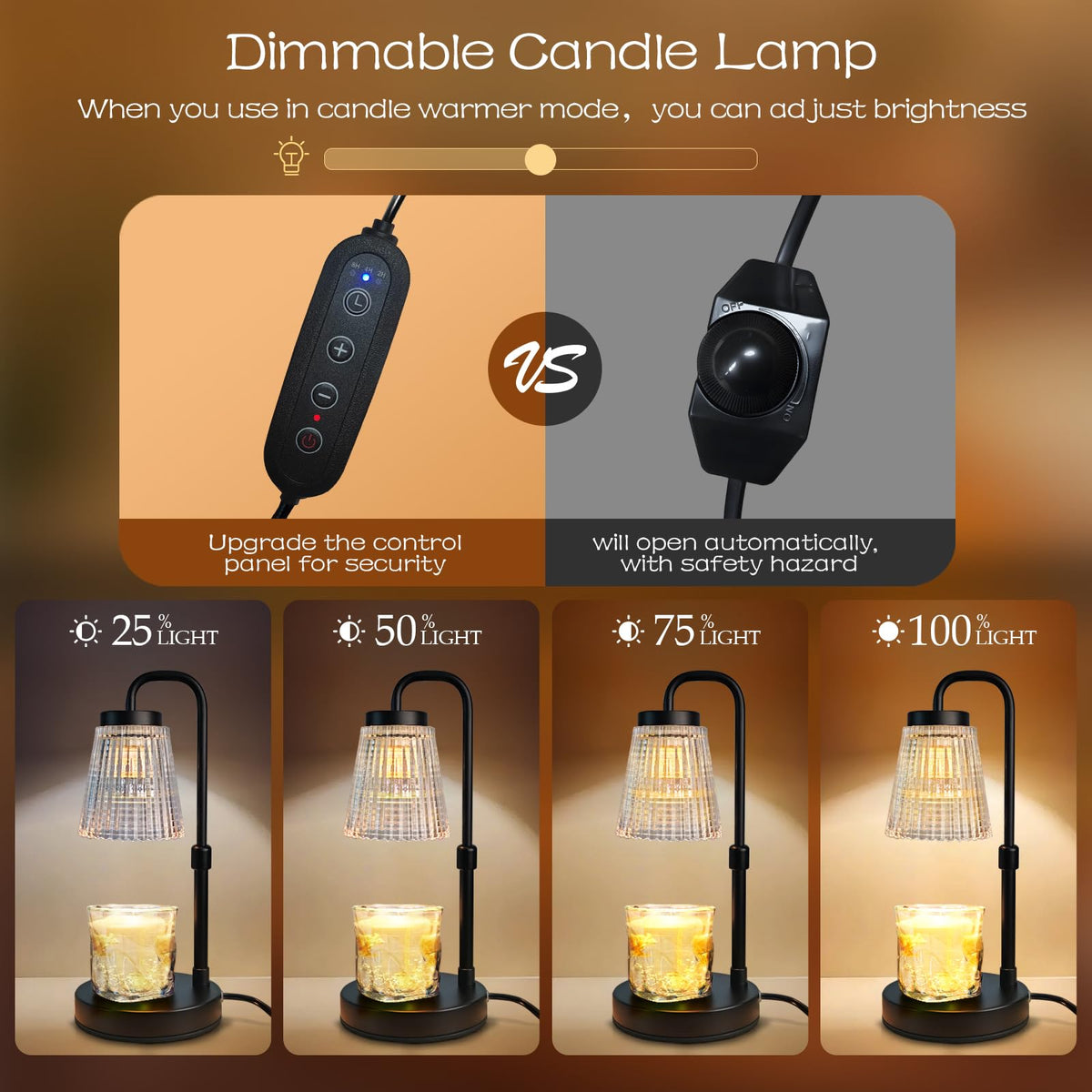 Banbanda Candle Warmer Lamp clear glass shade for bright ambience
