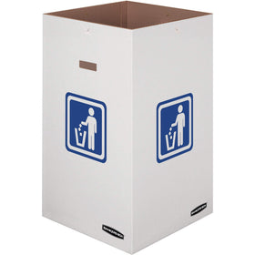 Bankers Box 42-gallon trash bin front view, sturdy design ideal for events