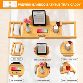Banlilu bamboo tablet holder keeps your device safe while you soak