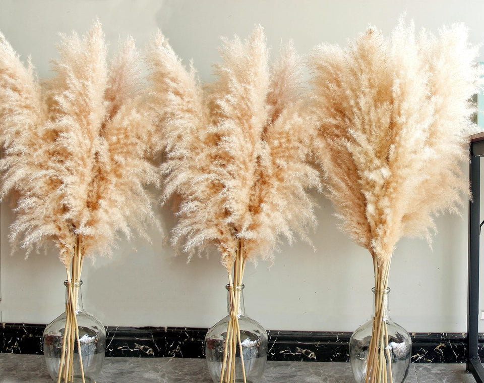 Bannifll 40-inch tall pampas grass stems for dramatic wedding centerpieces