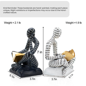 Banomii thinker design adds tranquil decor to any home library or desk.