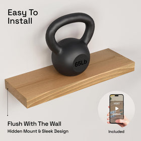 Baobab Workshop bathroom shelf over toilet creates compact storage for toiletries and towels.