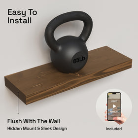 Baobab Workshop walnut finish enhances kitchen and bathroom aesthetics.