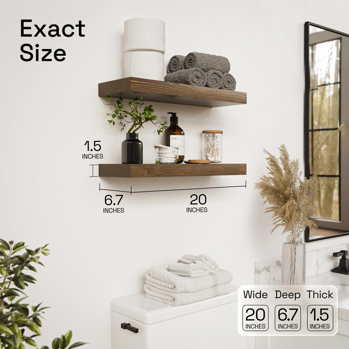Baobab Workshop heavy-duty wall shelves support books and decor securely.