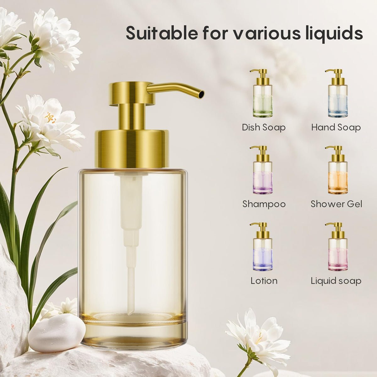 BaoDanRen gift-ready soap dispenser adds luxury to any room.